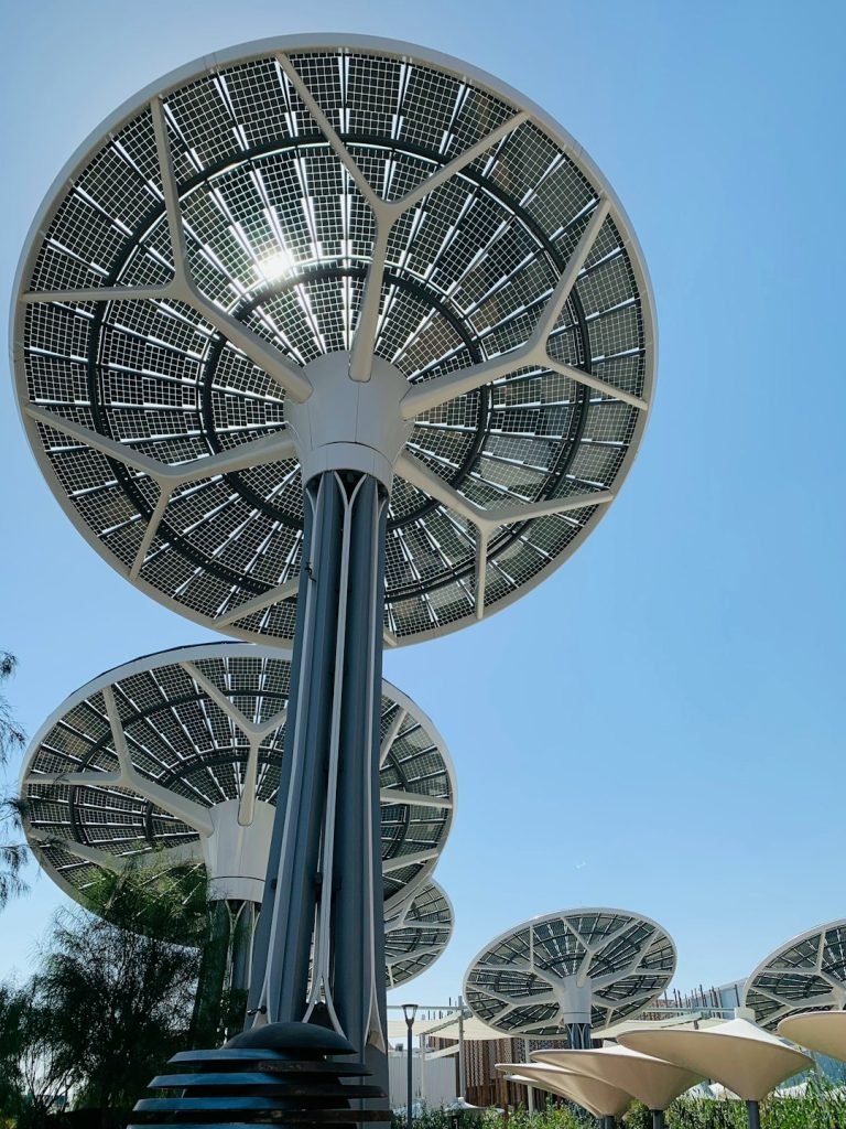 solar-panel-trees-against-a-clear-blue-sky-yqef-zcsqnk solar-panel-trees-against-a-clear-blue-sky-yqef-zcsqnk